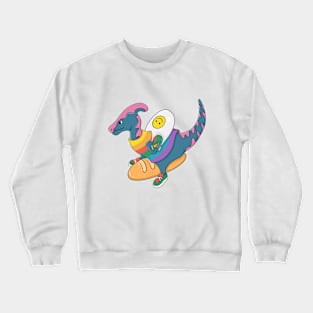 Stylish Dino with bread in T-shirt Crewneck Sweatshirt